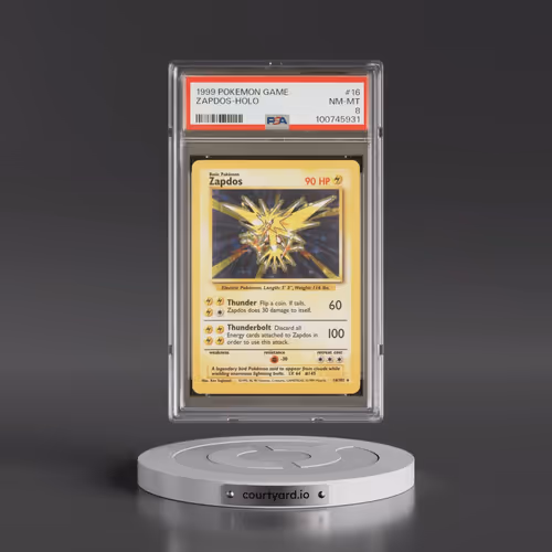 1999 Pokémon Game #16 Zapdos - Holo (PSA 8 NM-MT)