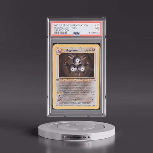 2001 Pokémon Neo Revelation #10 Magneton - 1st Edition Holo (PSA 7 NM)
