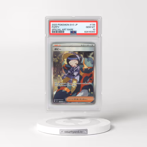 2023 Pokémon SV3-Ruler of the Black Flame #138 Poppy - Special Art Rare (PSA 10 GEM MINT)