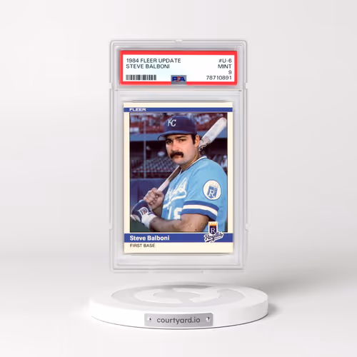 1984 Fleer Update #U-6 Steve Balboni (PSA 9 MINT)