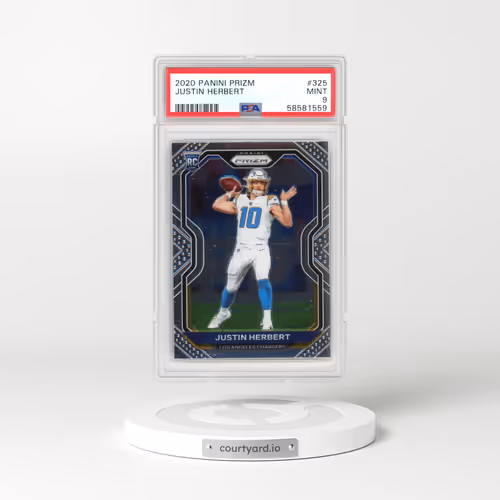 2020 Panini Prizm #325 Justin Herbert (PSA 9 MINT)