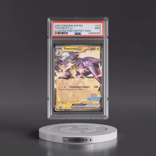 2025 Pokémon Svp EN-SV Black Star Promo #215 Toxtricity EX - Holo Illustration Contest 2024 (PSA 9 M