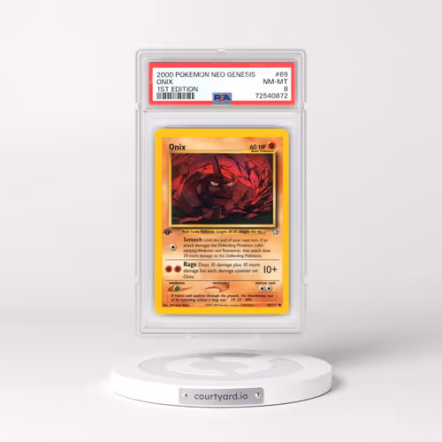 2000 Pokémon Neo Genesis #69 Onix - 1st Edition (PSA 8 NM-MT)