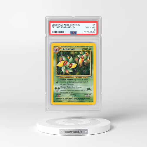 2000 Pokémon Neo Genesis #3 Bellossom - Holo (PSA 8 NM-MT)