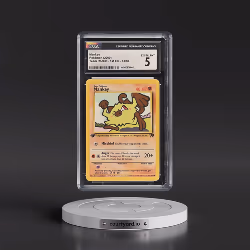 2000 Team Rocket #61/82 Mankey - 1st Edition 1st Edition (CGC 5 EX)