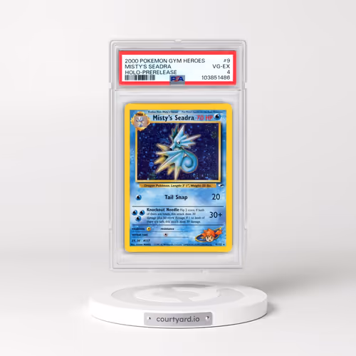 2000 Pokémon Gym Heroes #9 Misty's Seadra - Holo-Prerelease (PSA 4 VG-EX)