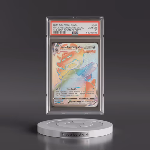 2021 Pokémon Sword & Shield Chilling Reign #207 Galarian Slowking Vmax - Full Art Secret (PSA 10 GEM