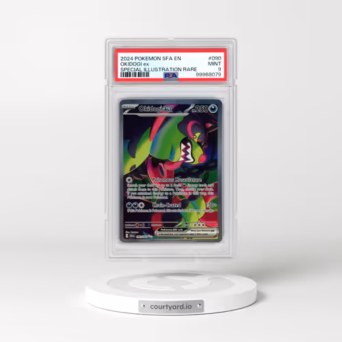 2024 Pokémon Sfa EN-Shrouded Fable #090 Okidogi EX - Holo Special Illustration Rare (PSA 9 MINT)