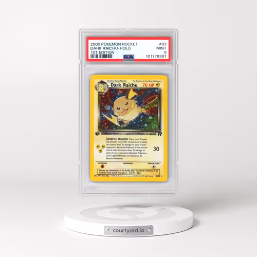 2000 Pokémon Rocket #83 Dark Raichu - 1st Edition Holo (PSA 9 MINT)