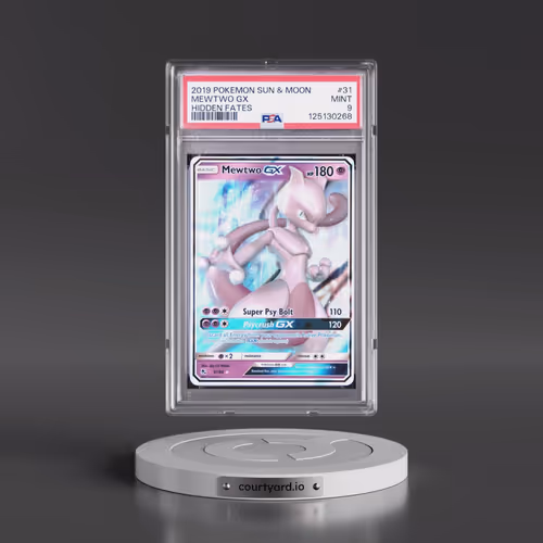 2019 Pokémon Sun & Moon Hidden Fates #31 Mewtwo GX - Holo (PSA 9 MINT)