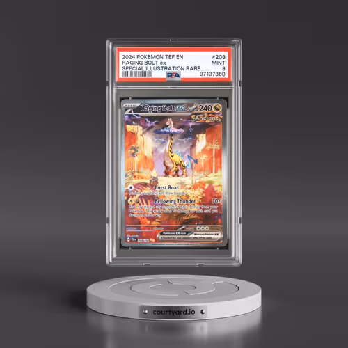 2024 Pokémon Tef EN-Temporal Forces #208 Raging Bolt EX - Holo Special Illustration Rare (PSA 9 MINT)