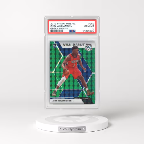 2019 Panini Mosaic #269 Zion Williamson - Green Mosaic (PSA 10 GEM MINT)