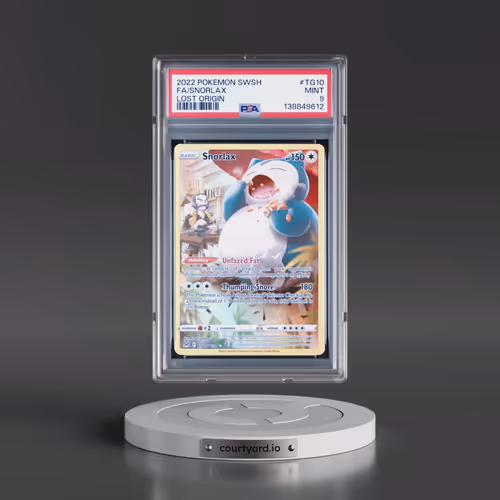 2022 Pokémon Sword & Shield Lost Origin #TG10 Snorlax - Full Art (PSA 9 MINT)