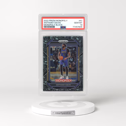 2022 Panini Prizm Monopoly #41 Anthony Davis - Monopoly Black (PSA 10 GEM MINT)