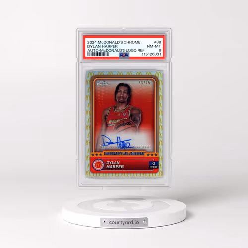 2024 Topps Chrome McDonald's All American #88 Dylan Harper - Autograph-McDonald's Logo Refractor (PS
