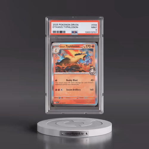 2025 Pokémon Dri EN-Destined Rivals #034 Ethan's Typhlosion (PSA 9 MINT)