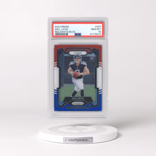 2023 Panini Prizm #397 Will Levis - Red/White/Blue Prizm (PSA 10 GEM MINT)