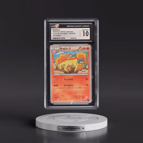 2016 Fever-Burst Fighter - XY11 (Purple) #007/054 Rapidash - 1st Edition (CGC 10 GEM MINT)