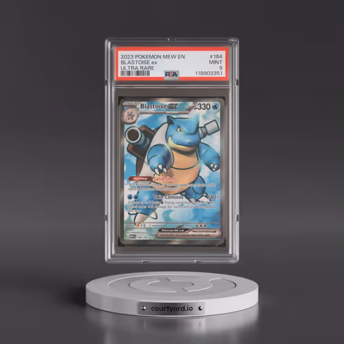 2023 Pokémon Mew EN-151 #184 Blastoise EX - Holo Ultra Rare (PSA 9 MINT)