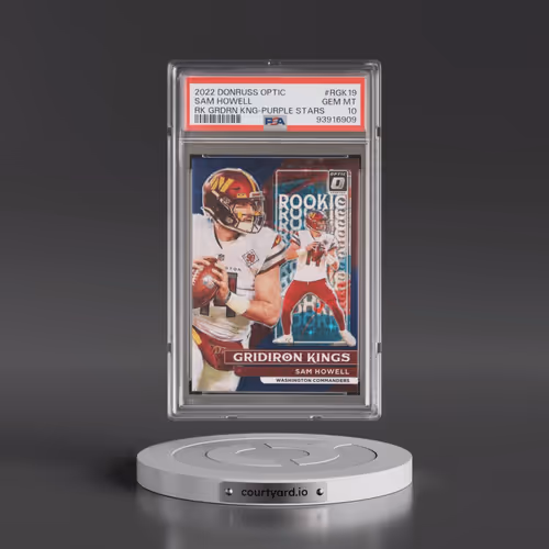 2022 Panini Donruss Optic Rookie Gridiron Kings #RGK19 Sam Howell - Purple Stars (PSA 10 GEM MINT)