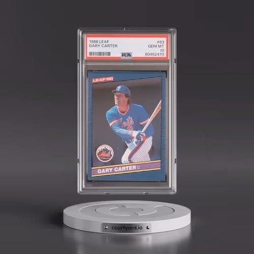 1986 Leaf #63 Gary Carter (PSA 10 GEM MINT)