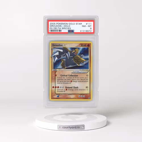 2005 Pokémon EX Delta Species #111 Groudon - Holo Gold Star (PSA 8 NM-MT)
