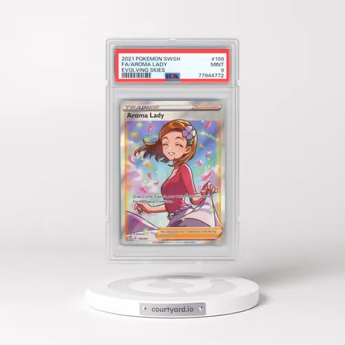 2021 Pokémon Sword & Shield Evolving Skies #199 Aroma Lady - Full Art (PSA 9 MINT)