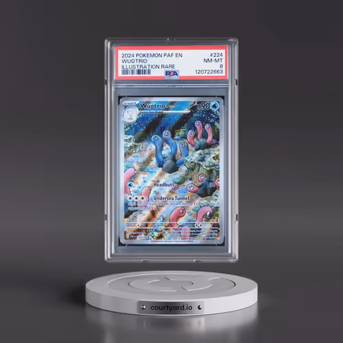 2024 Pokémon Paf EN-Paldean Fates #224 Wugtrio - Illustration Rare (PSA 8 NM-MT)