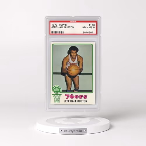 1973 Topps #163 Jeff Halliburton (PSA 8 NM-MT)