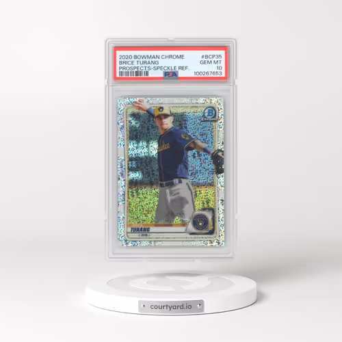 2020 Bowman Chrome Prospects #BCP35 Brice Turang - Speckle Refractor (PSA 10 GEM MINT)