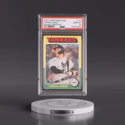 2024 Topps Heritage #112 Aaron Judge - Image Variation (PSA 10 GEM MINT)