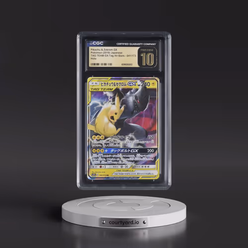2019 Tag Team GX: Tag All Stars #041/173 Pikachu & Zekrom GX - Holo (CGC 10 PRISTINE)
