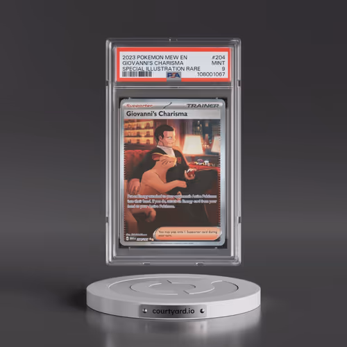 2023 Pokémon Mew EN-151 #204 Giovanni's Charisma - Special Illustration Rare (PSA 9 MINT)