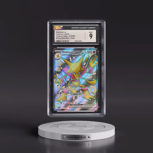 2024 Paldean Fates - PAF EN #215/091 Alakazam ex - Shiny Ultra Rare Holo (CGC 9 MINT)