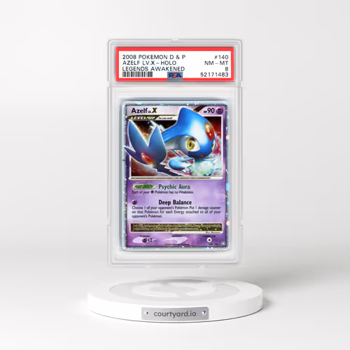2008 Legends Awakened #140 Azelf LV. X - Holo (PSA 8 NM-MT)