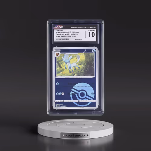 2025 Gem Pack Volume 2 - CBB2C - Simplified #08 04/14 Glaceon - Reverse Holo Poké Ball (CGC 10 GEM M
