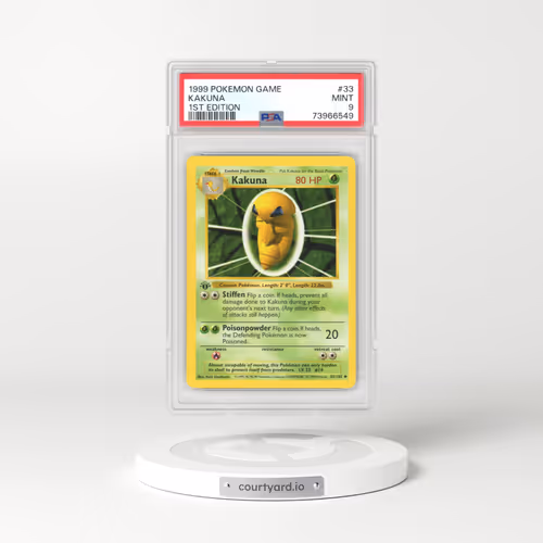 1999 Base Set #33 Kakuna - 1st Edition 1st Edition (PSA 9 MINT)