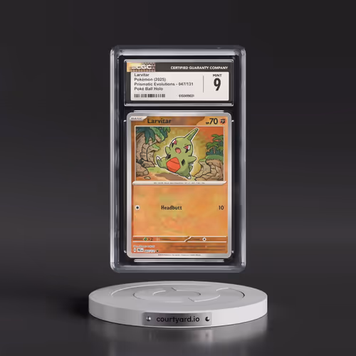 2025 Prismatic Evolutions - PRE EN #047/131 Larvitar - Poké Ball Holo (CGC 9 MINT)