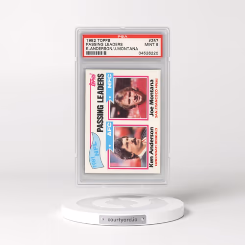 1982 Topps #257 Passing Leaders - K.Anderson/J.Montana (PSA 9 MINT)