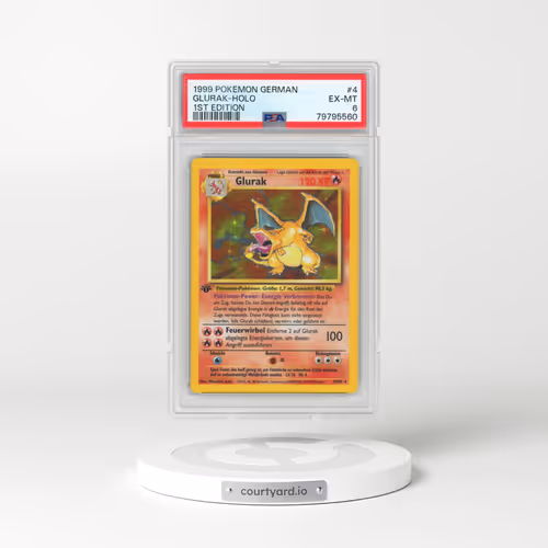 1999 Pokémon #4 Glurak - 1st Edition Holo (PSA 6 EX-MT)