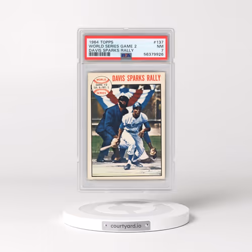 1964 Topps #137 World Series Game 2 - Davis Sparks Rally (PSA 7 NM)