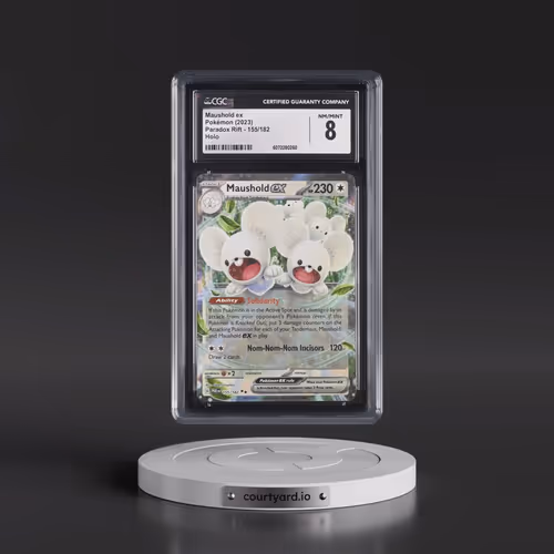 2023 Pokémon Par EN-Paradox Rift #155 Maushold EX - Holo (CGC 8 NM-MT)