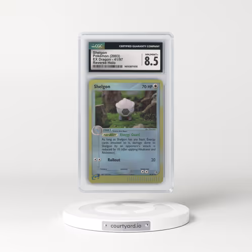 2003 EX Dragon (2003 Copyright, w/ "e" Symbol) #41/97 Shelgon - Reverse Holo (CGC 8.5 NM-MT+)