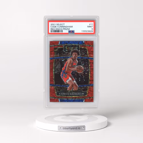 2021 Panini Select #11 Cade Cunningham - Red Disco Prizm (PSA 9 MINT)