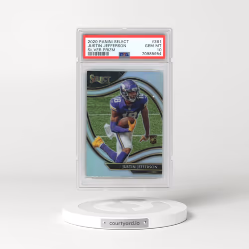 2020 Panini Select #361 Justin Jefferson - Silver Prizm (PSA 10 GEM MINT)