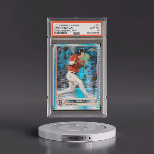 2022 Topps Chrome #113 Jarren Duran - Prism Refractor (PSA 10 GEM MINT)