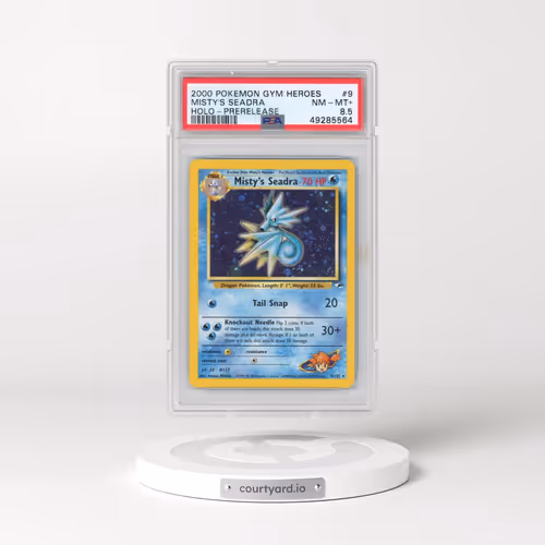 2000 Pokémon Gym Heroes #9 Misty's Seadra - Holo-Prerelease (PSA 8.5 NM-MT+)