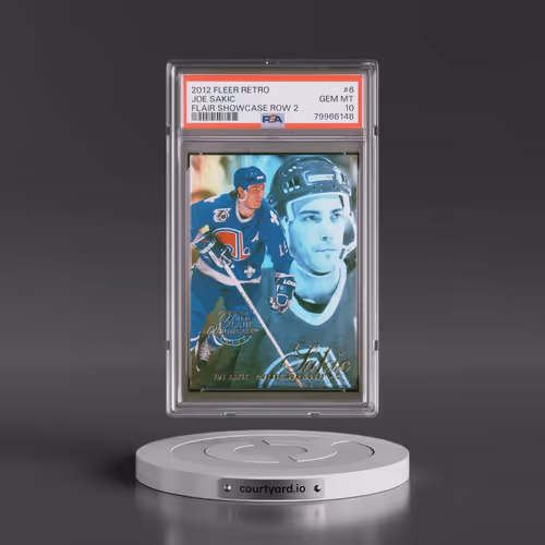 2012 Fleer Retro Flair Showcase Row 2 #6 Joe Sakic (PSA 10 GEM MINT)