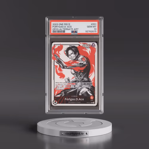 2023 One Piece OP03-Pillars of Strength #001 Portgas D. Ace - Alternate Art (PSA 10 GEM MINT)