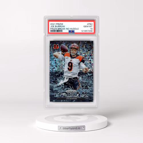 2021 Panini Prizm Prizm Break #PB2 Joe Burrow - No Huddle (PSA 10 GEM MINT)